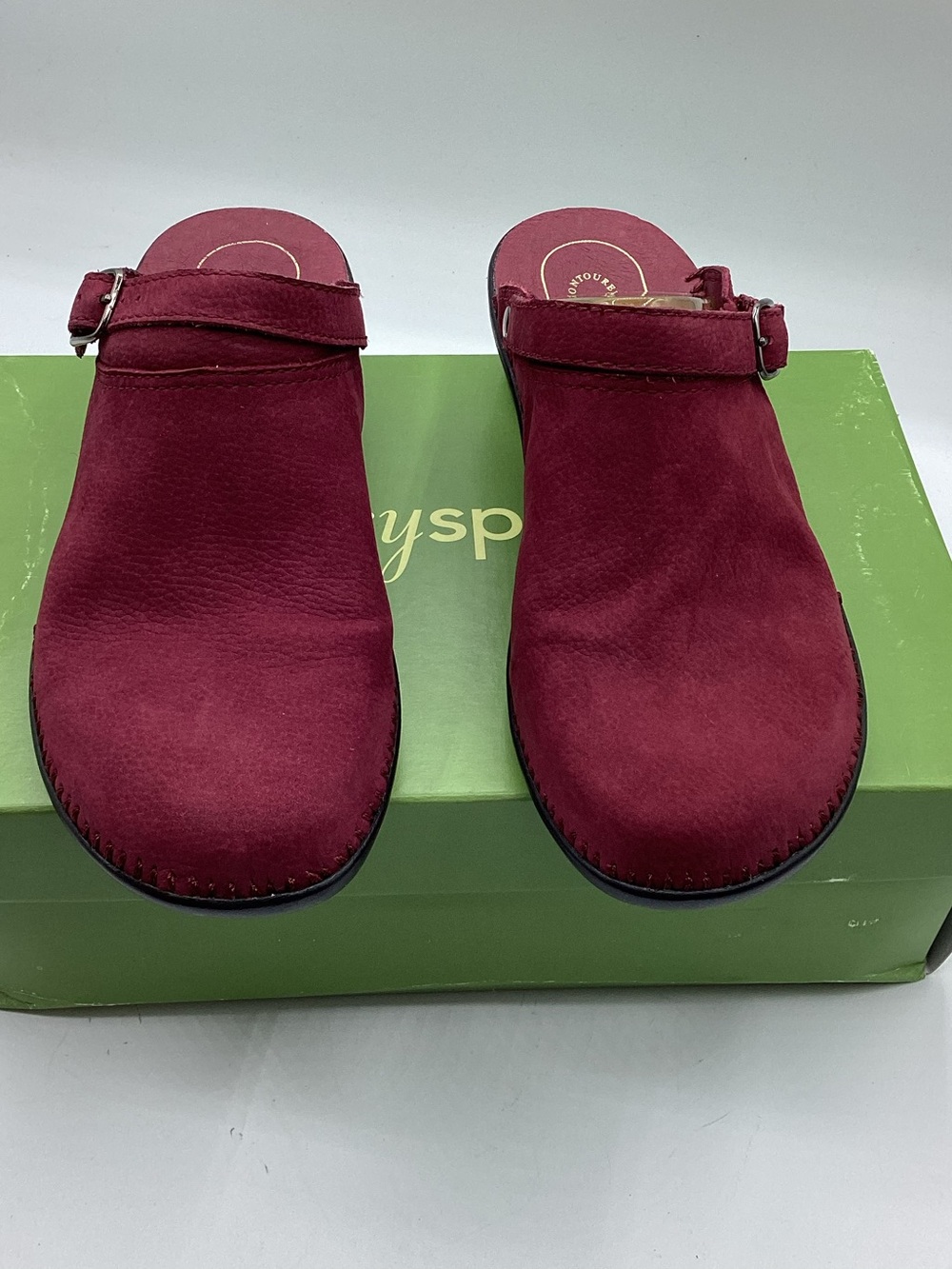 Easy Spirit Burgundy Suede Slip-On Mules